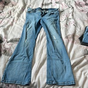 Torrid distressed blue jeans luxe slim boot cut  size 12R